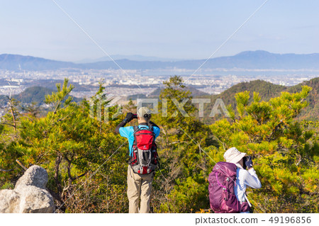 [Kinkatsu Alps] From the vertical track to Mt. Joshikan and the direction of Ritto City (Kiryu Ueda Kamitsu, Otsu City, Shiga Prefecture) * Shooting position in the comment section of the work 49196856