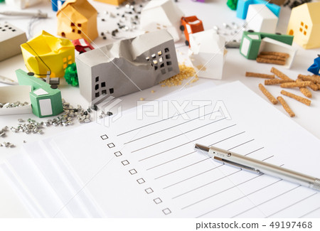 損壞的情況檢查表災區支援系統房地產 49197468