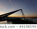 Bridge reflected in the sunset 49198599