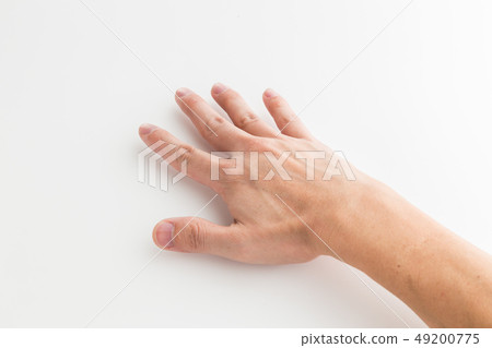手白色背景釘子 手白色背景釘子 49200775