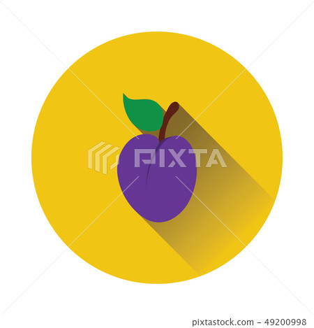 Flat design icon of Plum 49200998