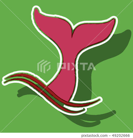 paper sticker on theme Save whales tail of a whale 49202666