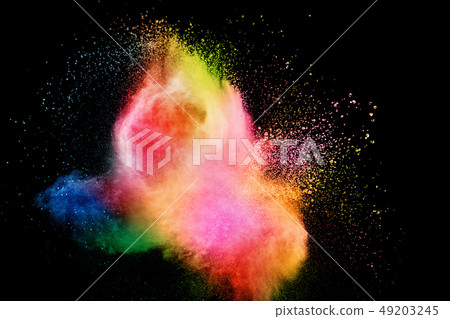 Abstract Colorful explosion for Happy Holi powder. Abstract Colorful explosion for Happy Holi powder. 49203245