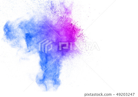 Freeze motion of colored powder explosion. Freeze motion of colored powder explosion. 49203247