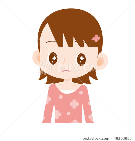 A girl whose eyes have a subtle expression A girl whose eyes have a subtle expression 49203993
