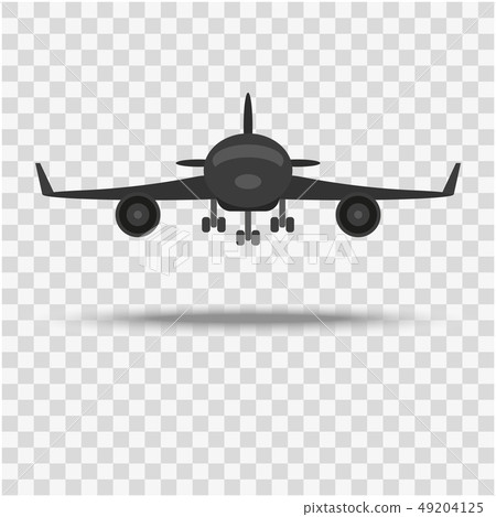 The plane, a front view on a background The plane, a front view on a background 49204125