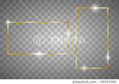 Golden glowing frame 49204380