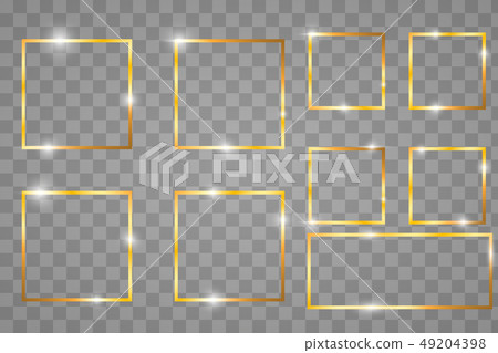 Golden glowing frame 49204398