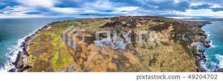 Aerial view of the coastline by Marameelan south of Dungloe, County Donegal - Ireland Aerial view of the coastline by Marameelan south of Dungloe, County Donegal - Ireland 49204702