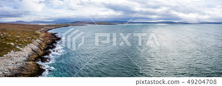 Aerial view of the coastline by Marameelan south of Dungloe, County Donegal - Ireland Aerial view of the coastline by Marameelan south of Dungloe, County Donegal - Ireland 49204708