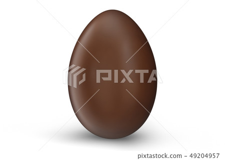 Sweet, chocolate Easter egg isolated on a white background. Chocolate Easter egg, holiday symbol Sweet, chocolate Easter egg isolated on a white background. Chocolate Easter egg, holiday symbol 49204957