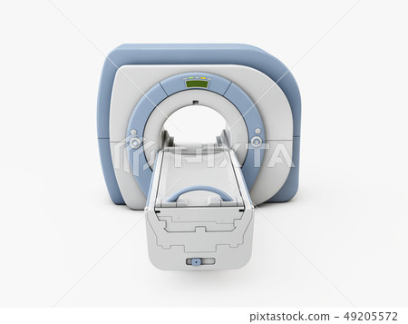 Magnetic resonance imaging device.Isolated MRI scanner 3d illustration. 49205572