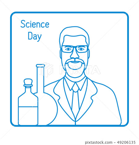 Scientist, lab equipment Science day. Chemistry Scientist, lab equipment Science day. Chemistry 49206135