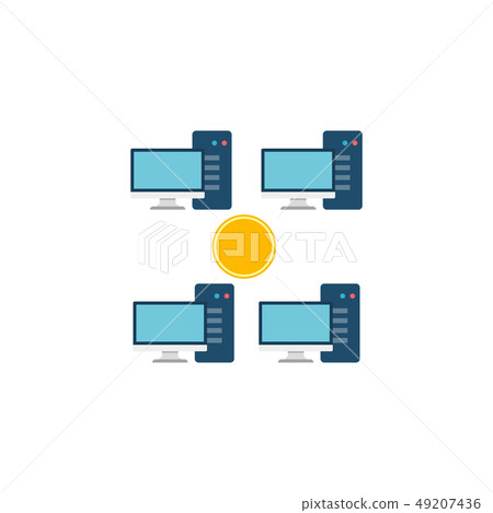 Mining Pool Flat Vector Icon. 49207436