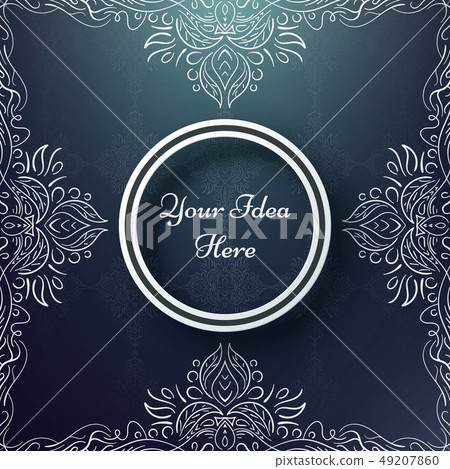 Mandala, mehendi - ethnic frame template. 49207860