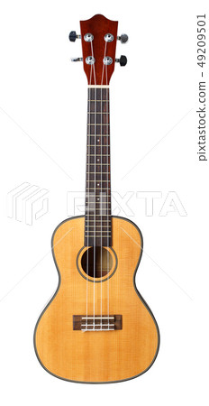 Small Hawaiian four stringed ukulele guitar 49209501