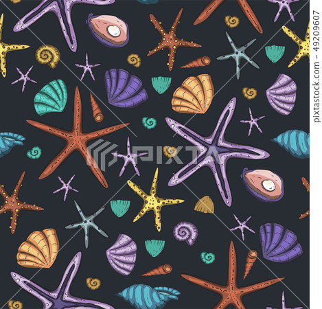 Sea seamless vector pattern. Sea seamless vector pattern. 49209607