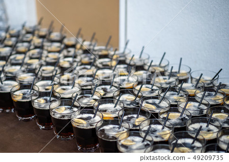 Many glasses of mulled wine and various alcoholic beverages Many glasses of mulled wine and various alcoholic beverages 49209735