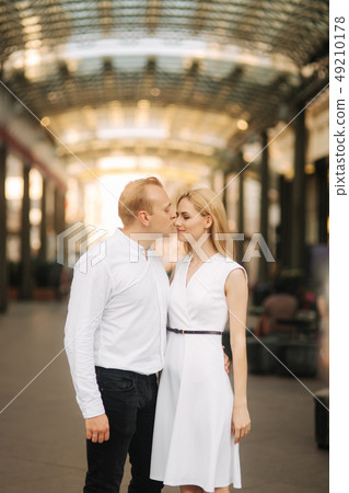 Happy couple walk in the centre of the city. Wiena, Austria 49210178