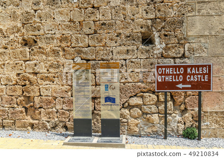 Sign OTHELLO CASTLE in Turkish and English Sign OTHELLO CASTLE in Turkish and English 49210834