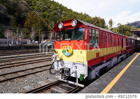 Dolly trains stopping at Senjo Station on the Oigawa Shindo Ikawa Line Dolly trains stopping at Senjo Station on the Oigawa Shindo Ikawa Line 49212079