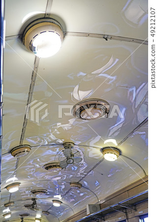 Inside the old-style passenger train of Oigawa Teimu SL train 49212107