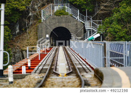 View the iron bridge and tunnel from Oigawa Shindo Ikawa Line Koyuki Mai Oku Ooi Kokami Station 49212198