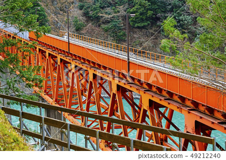 Oigawa Shindo Ikawa Line Koyuki Oku Ooi Kokami Station的鐵橋 Oigawa Shindo Ikawa Line Koyuki Oku Ooi Kokami Station的鐵橋 49212240
