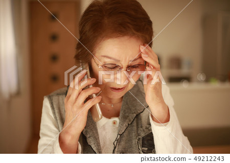 Senior lady calling 49212243