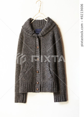 Winter clothing Thick knit cardigan gray tea Winter clothing Thick knit cardigan gray tea 49213606