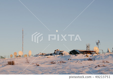 Arctic cell site on the top of the hill 49213751