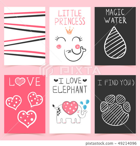 Cartoon elephant - set design template. Cartoon elephant - set design template. 49214096