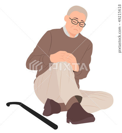 Cartoon people character design senior old man 49215618