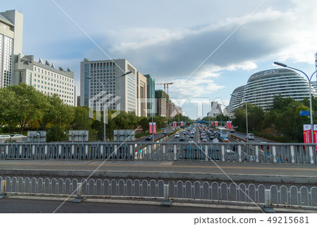 Beijing, China, street architecture, Beijing, China, street construction Beijing Peking China 49215681