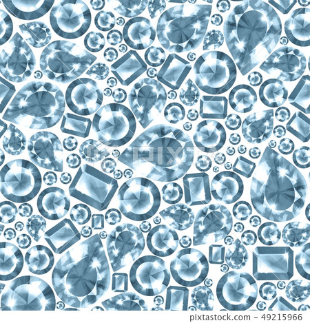 Seamless colorful diamond gemstones pattern. Jewels luxury background. 49215966