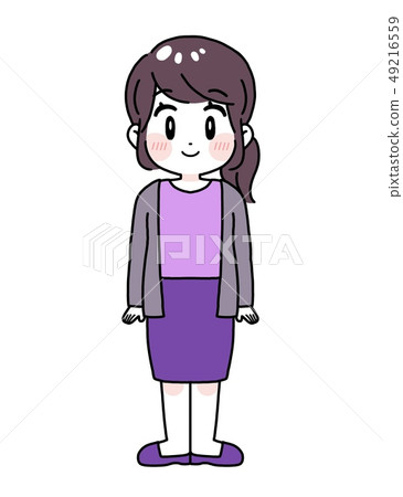 女性紫色corde母親例證 49216559