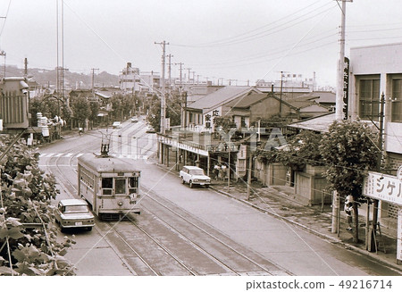 Showa 43 City of Yokohama City Electric Hiromyoji Line Abolition Day City Tram which goes to Kamakura Kaido 49216714