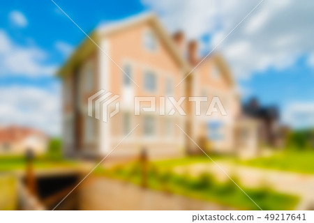 Luxury house exterior theme blur background - Stock Photo [49217641] - PIXTA