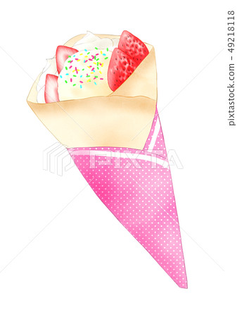 Strawberry crepe 49218118