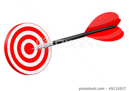 Dart in red dartboard Dart in red dartboard 49218857