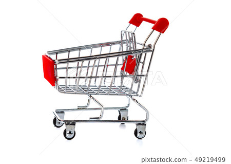 Shopping cart on white background 49219499