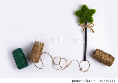 Decorative grass star and rope Decorative grass star and rope 49219543