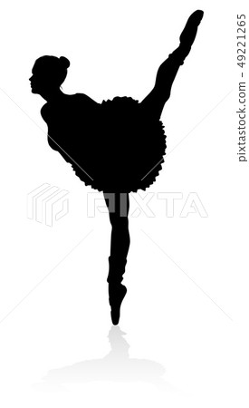 Ballet Dancer Silhouette Set 49221265