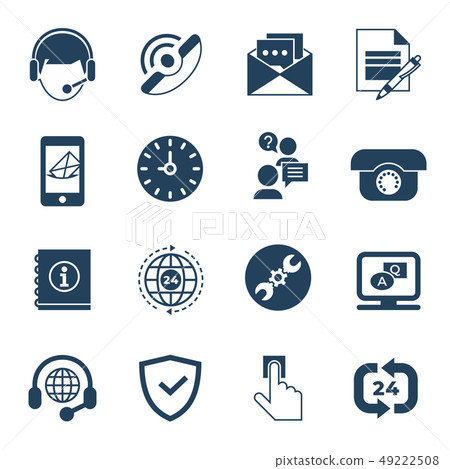 Call center and business feedback support icons 49222508