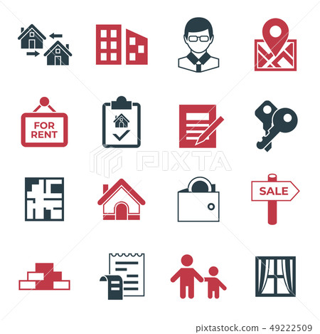 Real estate and housing property icons 49222509