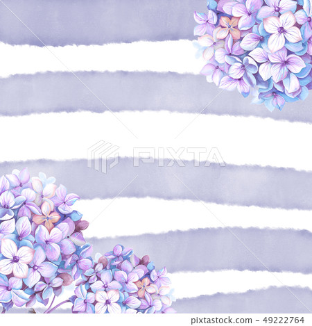 Purple watercolor hydrangea flower 49222764