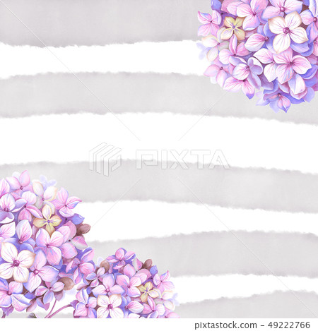 Purple watercolor hydrangea flower 49222766
