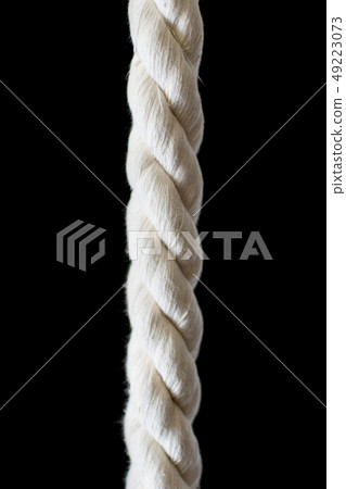White thick rope texture isolated 49223073