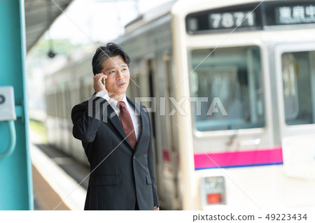 Businessman train photography cooperation: Keio Electric Railway Co., Ltd. 49223434
