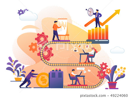 Business Process of Success Archievement Metaphor. Business Process of Success Archievement Metaphor. 49224060